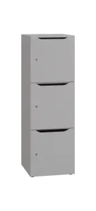 DOMINOU 33 úložná skříň 3-boxová, 1367x450x400 mm, šedá